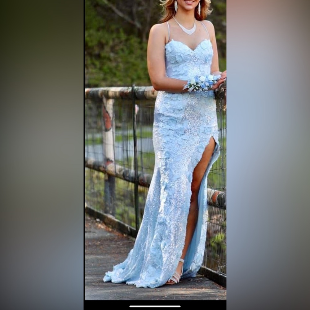 Jovani light blue prom dressss